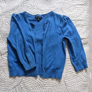 sky blue cropped mini cardigan